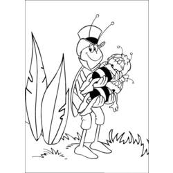 Раскраска: Майя пчела (мультфильмы) #28299 - Бесплатные раскраски для печати
