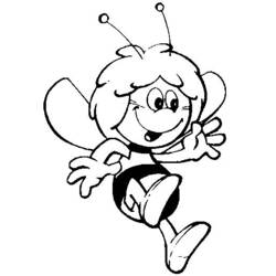 Раскраска: Майя пчела (мультфильмы) #28327 - Бесплатные раскраски для печати