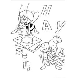 Раскраска: Майя пчела (мультфильмы) #28333 - Бесплатные раскраски для печати