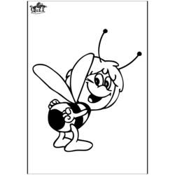 Раскраска: Майя пчела (мультфильмы) #28349 - Бесплатные раскраски для печати