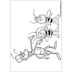 Раскраска: Майя пчела (мультфильмы) #28391 - Бесплатные раскраски для печати