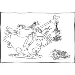 Раскраска: Огги и Каффардс (мультфильмы) #37878 - Бесплатные раскраски для печати