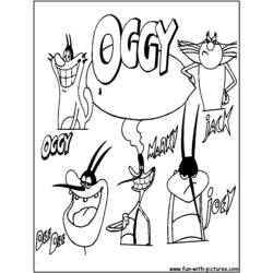 Раскраска: Огги и Каффардс (мультфильмы) #37952 - Бесплатные раскраски для печати