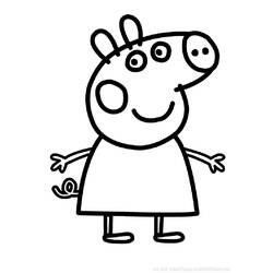 Раскраска: Свинка Пеппа (мультфильмы) #43904 - Бесплатные раскраски для печати