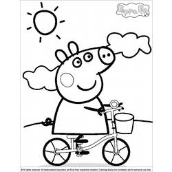 Раскраска: Свинка Пеппа (мультфильмы) #43910 - Бесплатные раскраски для печати