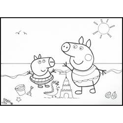 Раскраска: Свинка Пеппа (мультфильмы) #43932 - Бесплатные раскраски для печати