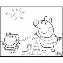 Раскраска: Свинка Пеппа (мультфильмы) #43941 - Бесплатные раскраски для печати
