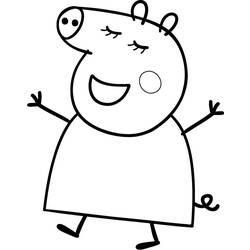 Раскраска: Свинка Пеппа (мультфильмы) #43993 - Бесплатные раскраски для печати
