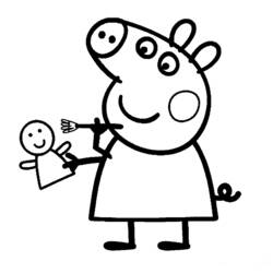 Раскраска: Свинка Пеппа (мультфильмы) #43995 - Бесплатные раскраски для печати
