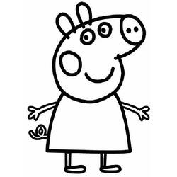 Раскраска: Свинка Пеппа (мультфильмы) #44038 - Бесплатные раскраски для печати