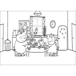 Раскраска: Свинка Пеппа (мультфильмы) #44063 - Бесплатные раскраски для печати
