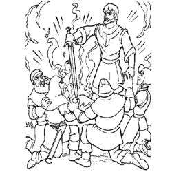 Раскраска: Экскалибур, волшебный меч (мультфильмы) #41735 - Бесплатные раскраски для печати