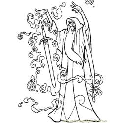 Раскраска: Экскалибур, волшебный меч (мультфильмы) #41736 - Бесплатные раскраски для печати