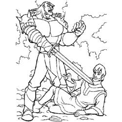 Раскраска: Экскалибур, волшебный меч (мультфильмы) #41739 - Бесплатные раскраски для печати