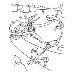 Раскраска: Beep Beep и Койот (мультфильмы) #47271 - Бесплатные раскраски для печати