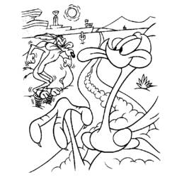 Раскраска: Beep Beep и Койот (мультфильмы) #47297 - Бесплатные раскраски для печати