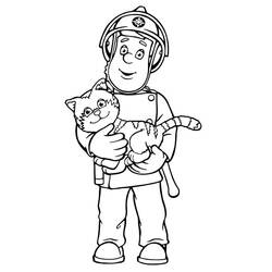 Раскраска: Сэм Пожарный (мультфильмы) #39765 - Бесплатные раскраски для печати