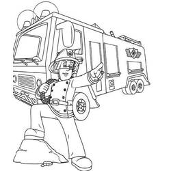 Раскраска: Сэм Пожарный (мультфильмы) #39828 - Бесплатные раскраски для печати