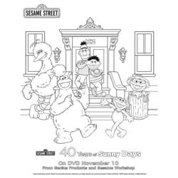 Раскраска: Улица Сезам (мультфильмы) #32259 - Бесплатные раскраски для печати