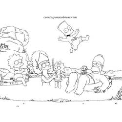 Раскраска: Симпсон (мультфильмы) #23775 - Бесплатные раскраски для печати