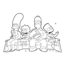 Раскраска: Симпсон (мультфильмы) #23802 - Бесплатные раскраски для печати