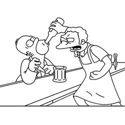 Раскраска: Симпсон (мультфильмы) #23882 - Бесплатные раскраски для печати
