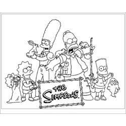 Раскраска: Симпсон (мультфильмы) #23900 - Бесплатные раскраски для печати