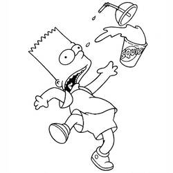 Раскраска: Симпсон (мультфильмы) #23907 - Бесплатные раскраски для печати