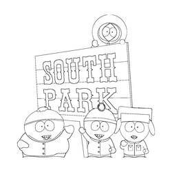 Раскраски: Южный парк - Бесплатные раскраски для печати