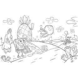 Раскраска: SpongeBob (мультфильмы) #33445 - Бесплатные раскраски для печати