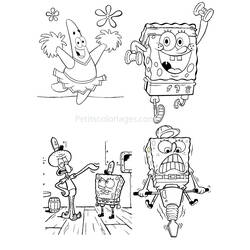 Раскраска: SpongeBob (мультфильмы) #33468 - Бесплатные раскраски для печати