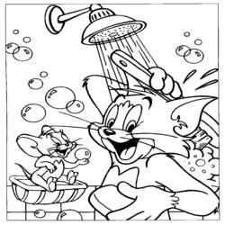 Раскраска: Том и Джерри (мультфильмы) #24175 - Бесплатные раскраски для печати