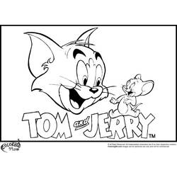 Раскраска: Том и Джерри (мультфильмы) #24180 - Бесплатные раскраски для печати