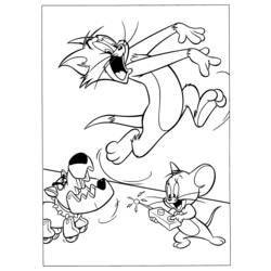 Раскраска: Том и Джерри (мультфильмы) #24211 - Бесплатные раскраски для печати