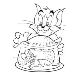 Раскраска: Том и Джерри (мультфильмы) #24215 - Бесплатные раскраски для печати