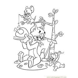 Раскраска: Том и Джерри (мультфильмы) #24242 - Бесплатные раскраски для печати