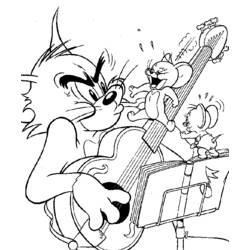 Раскраска: Том и Джерри (мультфильмы) #24249 - Бесплатные раскраски для печати