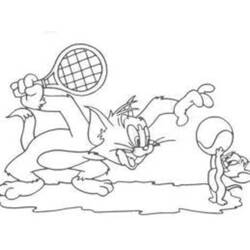 Раскраска: Том и Джерри (мультфильмы) #24252 - Бесплатные раскраски для печати