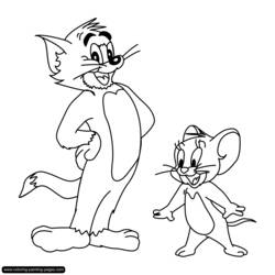 Раскраска: Том и Джерри (мультфильмы) #24273 - Бесплатные раскраски для печати