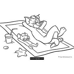 Раскраска: Том и Джерри (мультфильмы) #24287 - Бесплатные раскраски для печати