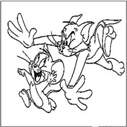 Раскраска: Том и Джерри (мультфильмы) #24297 - Бесплатные раскраски для печати