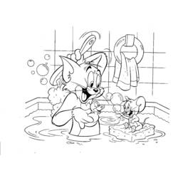 Раскраска: Том и Джерри (мультфильмы) #24301 - Бесплатные раскраски для печати