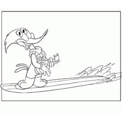 Раскраска: Вуди Дятел (мультфильмы) #28488 - Бесплатные раскраски для печати