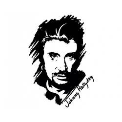 Раскраски: Джонни Холлидей - Бесплатные раскраски для печати