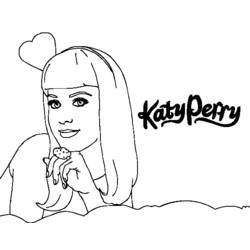 Раскраска: Кэти Перри (знаменитости) #123321 - Бесплатные раскраски для печати