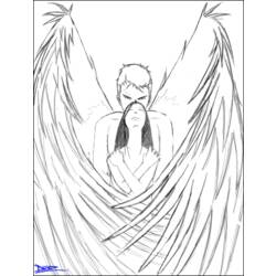 Раскраска: ангел (Персонажи) #86474 - Бесплатные раскраски для печати