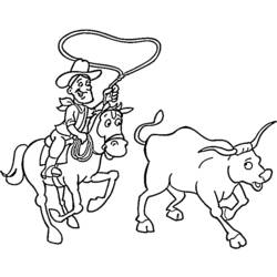 Раскраска: ковбой (Персонажи) #91432 - Бесплатные раскраски для печати