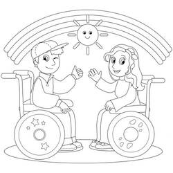Раскраска: инвалид (Персонажи) #98457 - Бесплатные раскраски для печати