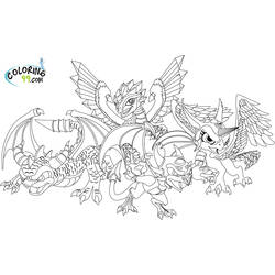 Раскраска: дракон (Персонажи) #148354 - Бесплатные раскраски для печати