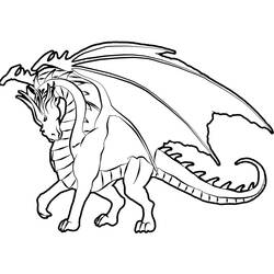 Раскраска: дракон (Персонажи) #148355 - Бесплатные раскраски для печати